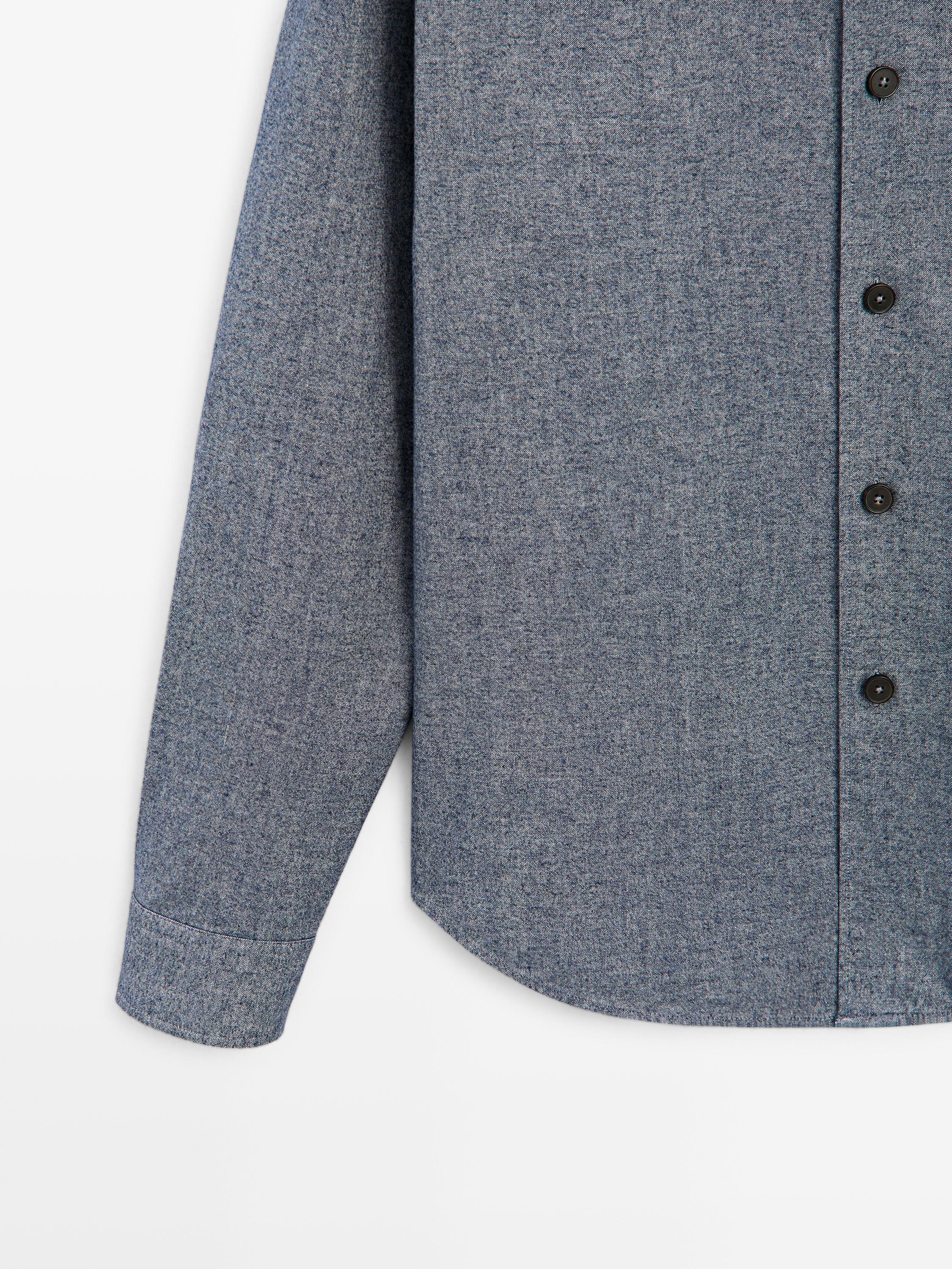 Melange overshirt with pocket